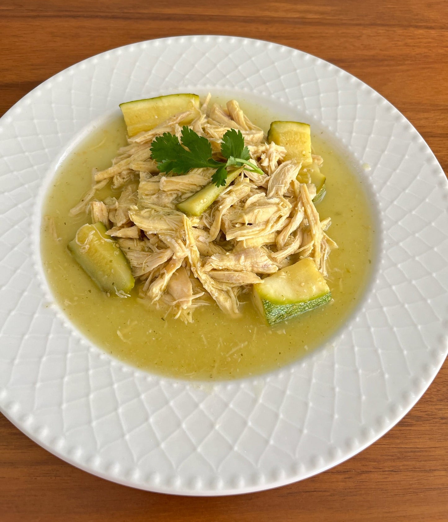 Pechuga de Pollo en Salsa Verde con Calabaza